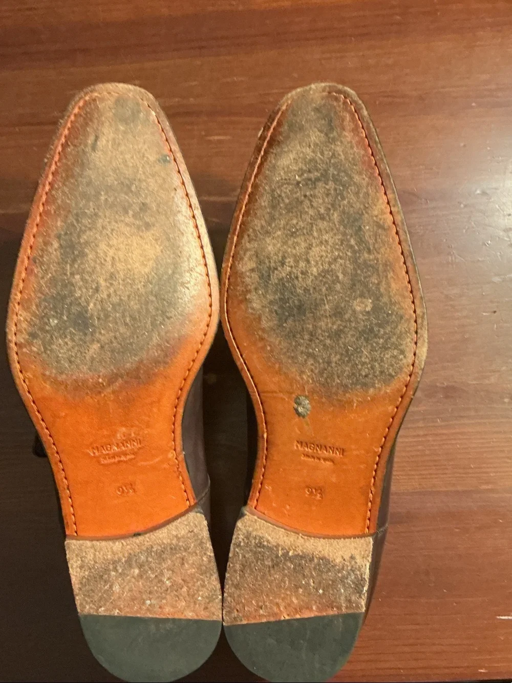 Magnanni Brown Single Monk Strap Leather Shoes
